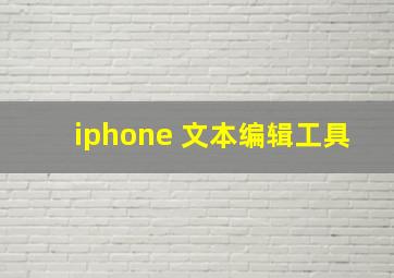 iphone 文本编辑工具